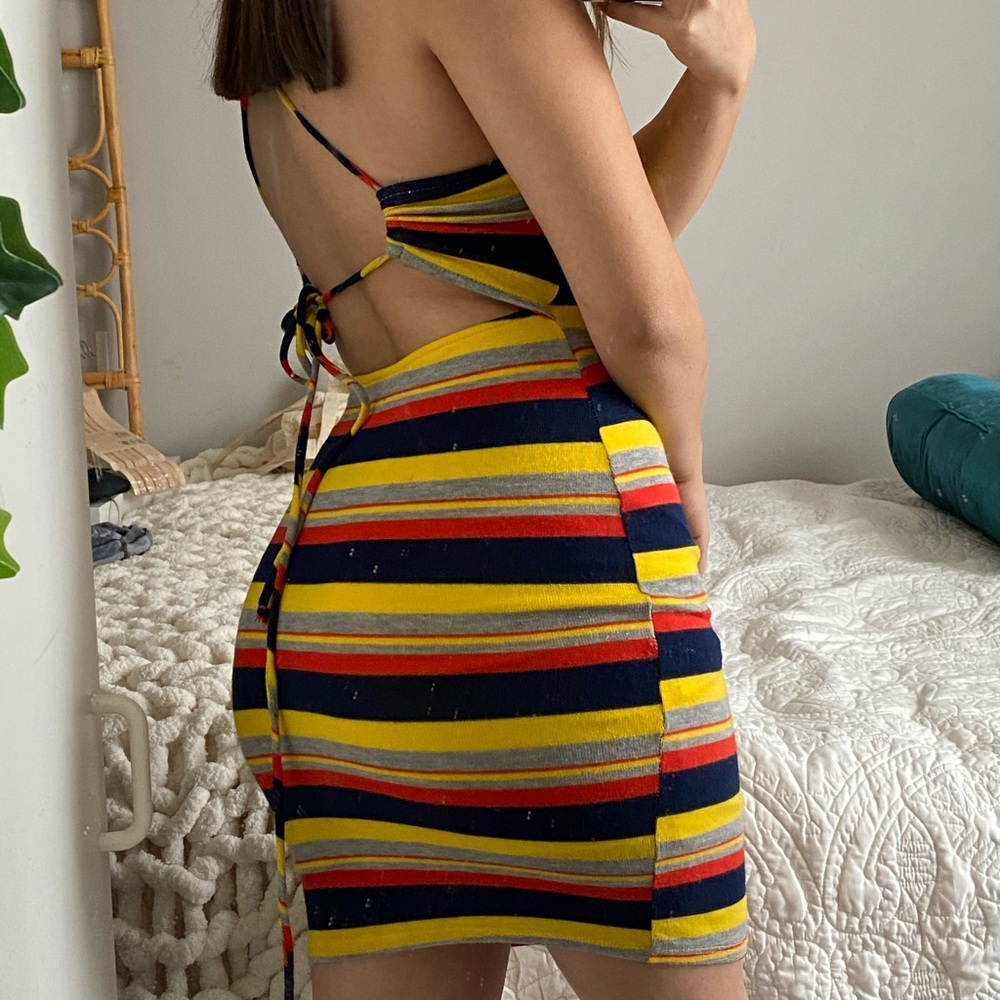Colorful striped dress